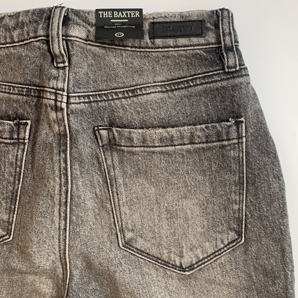 NWT BLANK NYC Baxter Ribcage Straight Jeans stonewashed Black, 25, button fly - Picture 4 of 8